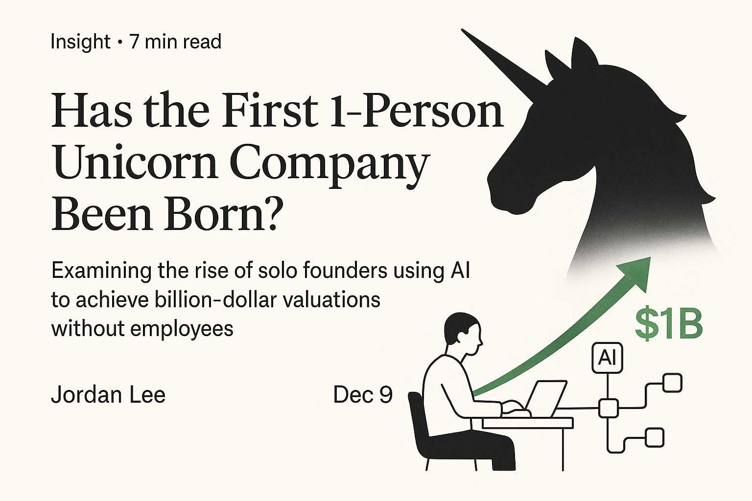 Has the first 1-person Unicorn Company Begun?